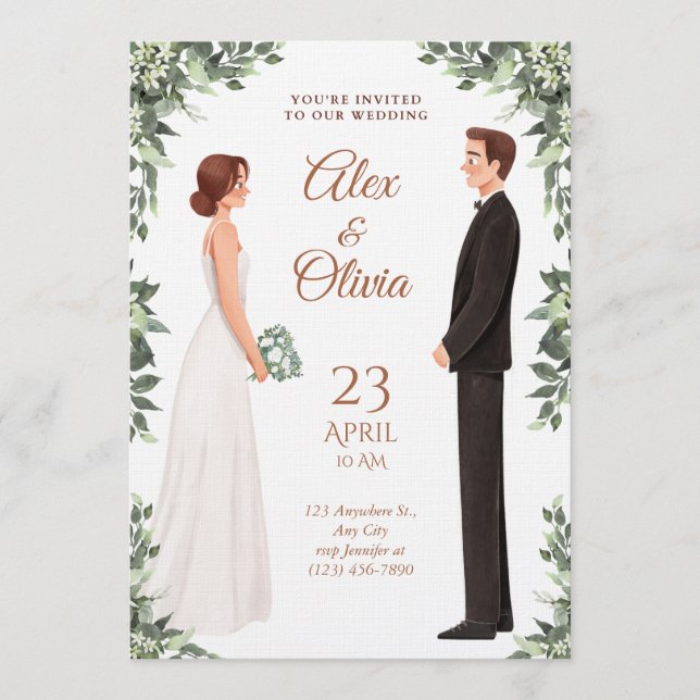 Invitación When Our Eyes Meet Wedding Invitation (Anverso)