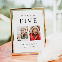 Invitación When We Were Age Photo Table Number