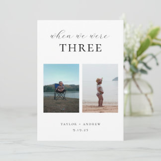 Invitación When We Were Photo Wedding Table Number