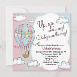 Invitación Whimby Hot Air Balloon Baby Shower