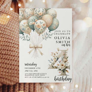 Invitación Whimsical 4º cumpleaños