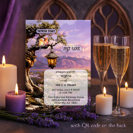 Invitación Whimsical Artistic Romantic Lavender Wedding