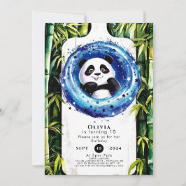 Invitación Whimsical Bamboo Panda Cumpleaños