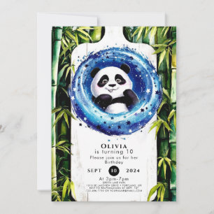 Invitación Whimsical Bamboo Panda Cumpleaños