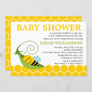 Invitación Whimsical Bee Baby Shower