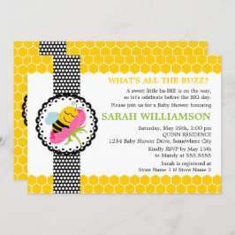 Invitación Whimsical Bee Baby Shower