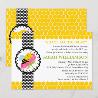 Invitación Whimsical Bee Baby Shower