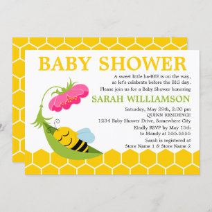 Invitación Whimsical Bee Baby Shower