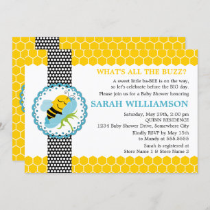 Invitación Whimsical Bee Baby Shower