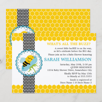 Invitación Whimsical Bee Baby Shower