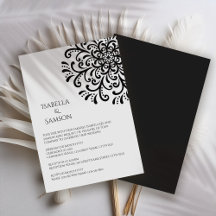 Whimsical Black and White Flourier Boda