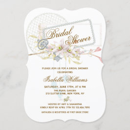 Invitación Whimsical Boho Floral Pearl Wreath Bridal Shower