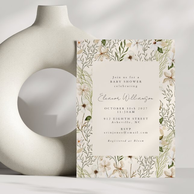 Invitación Whimsical Boho Greeneration Foliage Baby Shower (Subido por el creador)