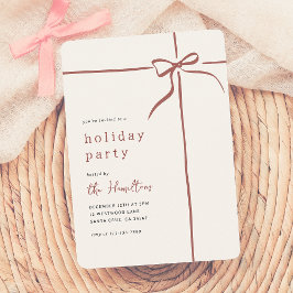 Invitación Whimsical Bow | Partido de vacaciones de los Navid