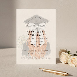 Invitación Whimsical Bow Photo Graduation Party