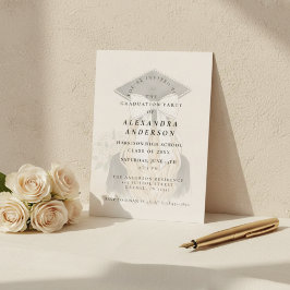 Invitación Whimsical Bow Photo Graduation Party