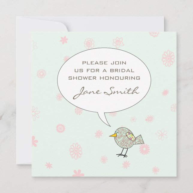 Invitación Whimsical Bridal Shower (Anverso)