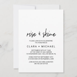 Invitación Whimsical Calligraphy Boda Brunch