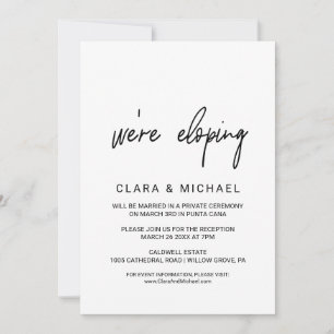 Invitación Whimsical Calligraphy Elopement