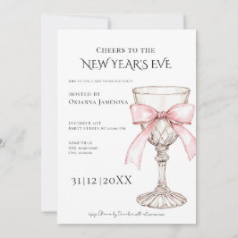 Invitación Whimsical  Champagne New Year's Eve Party 