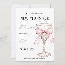 Invitación Whimsical  Champagne New Year's Eve Party 