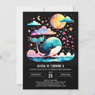 Invitación Whimsical Chica Náutica Cumpleaños