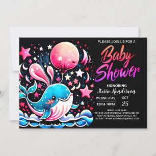 Invitación Whimsical Chica Náutico Baby Shower
