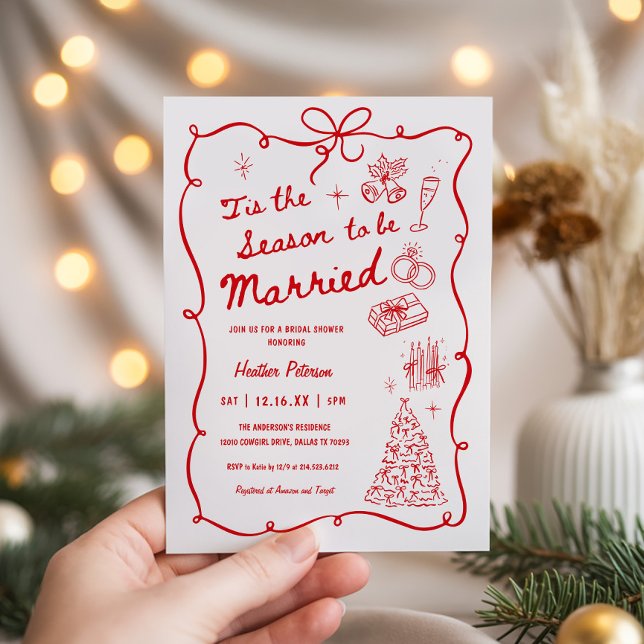 Invitación Whimsical Christmas Bridal Shower (Subido por el creador)