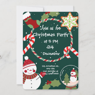 Invitación Whimsical Christmas Party Invitation 