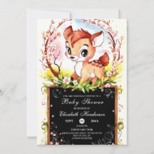 Whimsical Colorful Deer Baby Shower