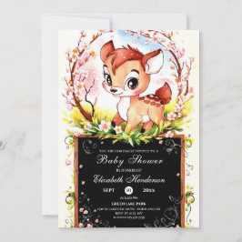 Invitación Whimsical Colorful Deer Baby Shower