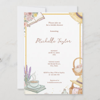 Invitación Whimsical Cottagecore Summer Floral Bridal Shower