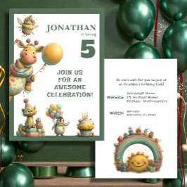 Invitación Whimsical Custom Personalized Birthday Invitation