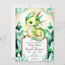 Whimsical Cute Dragon Baby Shower