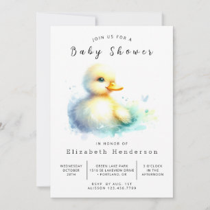 Invitación Whimsical Digital Duck Baby Shower