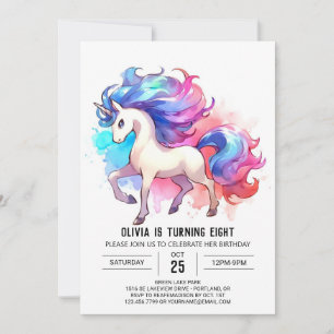 Invitación Whimsical Digital Horse Birday