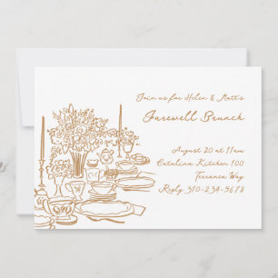 Invitación Whimsical Doodle adiós Brunch