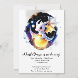 Invitación Whimsical Dragon Baby Shower