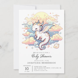 Invitación Whimsical Dragon Baby Shower