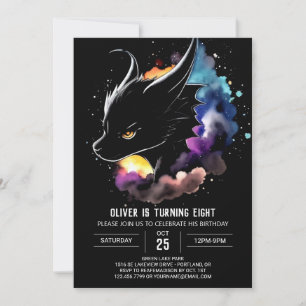 Invitación Whimsical Dragon Magic Birday