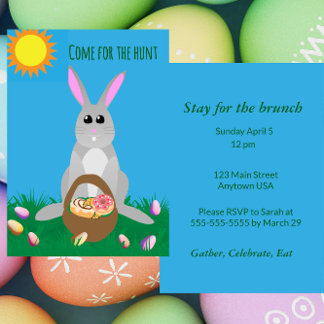 Invitación Whimsical Easter Brunch 