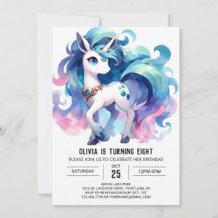 Invitación Whimsical Editable Horse Birday
