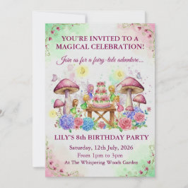 Invitación Whimsical Fairy Tale Birthday Card Invitation
