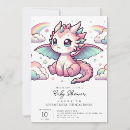 Invitación Whimsical Fairytale Dragon Baby Shower