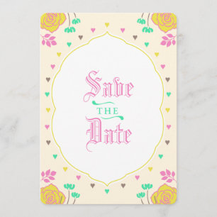 Invitación Whimsical Fairytale Wedding Save the Date Card