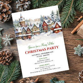 Invitación Whimsical festive city Christmas scene celebration
