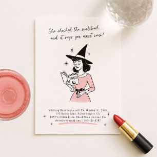 Invitación Whimsical Fiesta de Halloween de Brujas Retro Sp