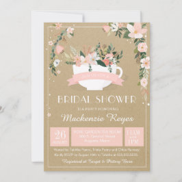 Invitación Whimsical Floral Teacup Bridal Shower