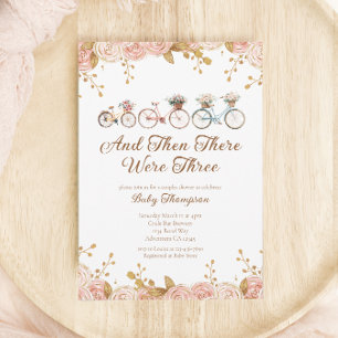 Invitación Whimsical Floral Vintage Bike Baby Shower