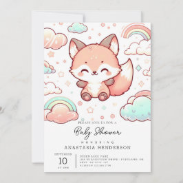 Invitación Whimsical Fox Baby Shower